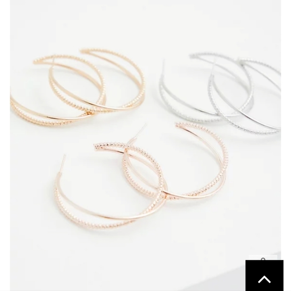 🆕️MIXED METAL DOUBLE HOOP SET - SET OF 3